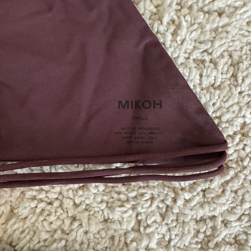 Mikoh Strappy Wine 3-pc Bikini Set (Kapalua bottom, Uluwatu top, Palm Beach top) - Picture 5 of 7